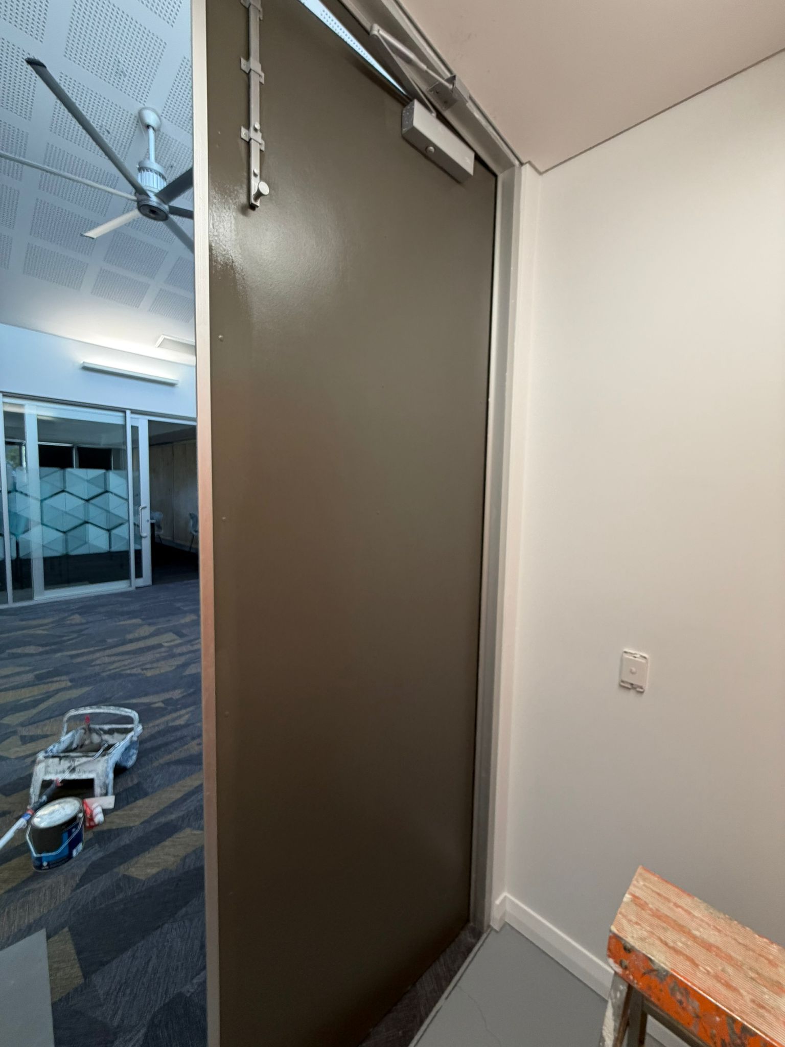 Interior hallway ceiling painting